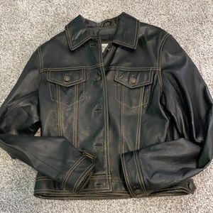 Leather jacket black